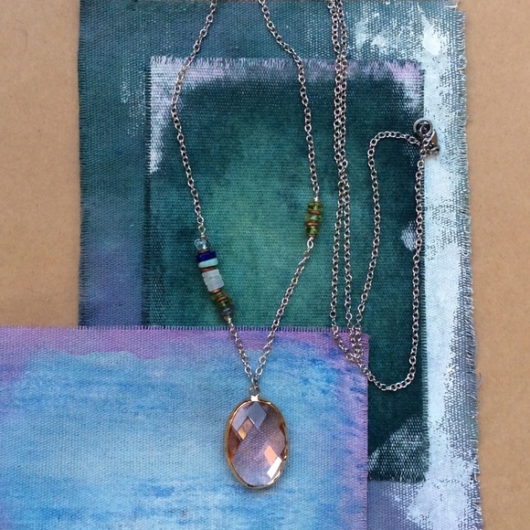 Handcrafted Sundance charm Silver Multi Gemstones Necklace 30”L new - Picture 15 of 16